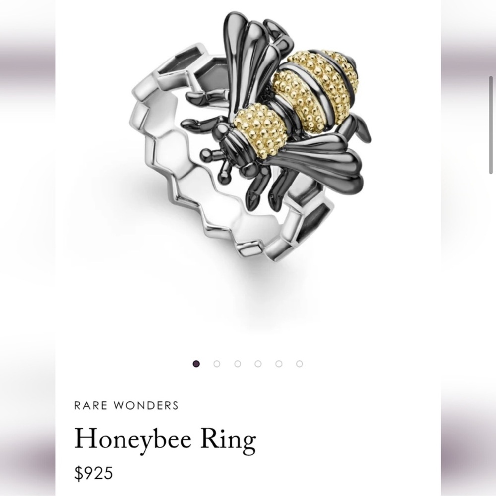 NWT Lagos Rare Wonders Honey Bee ring size 8